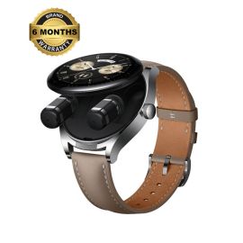 HUAWEI Watch Buds 47mm AI Noise Cancelling for Calls, Compatible with Android & iOS Khaki Leather