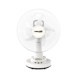 MyOne KL-3062 Rechargeable Table Fan With LED Light - White