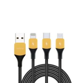 Realme 3 in 1 Charging Cable (1.2m) - Black Yellow