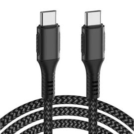 WiWU F20 100W Fast Charging Type-C To Type-C Charging Cable 2M- Black