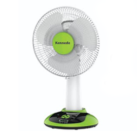 Kennede KN-2932S Rechargeable Table Fan - 12 Inch - White