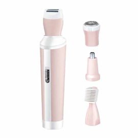 Kemei KM-3024 Multi functional 4 in 1 Rechargeable Body Shaver For Women (Pink) Grooming Kit 120 min Runtime 4 Length Settings  (Pink)