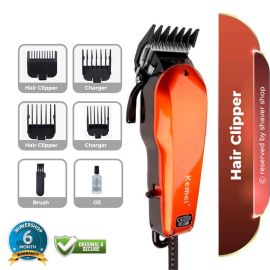 Kemei KM-9012 Professional Hair Clipper Length Adjustment Powerful Wired Electric Trimmer Stainless Steel Blade 35D Hair Cutting Machine
