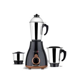 Saffron Kitchen Star Mixer Grinder (3 Jars, Metallic Black, Steel)  750 watt