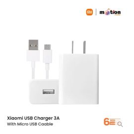 Xiaomi 3A Charger With Micro USB Cable - White