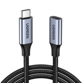 UGREEN US372 (30205) USB-C Male To USB-C Female Gen2 Alu Case Braided Extension Cable 1M