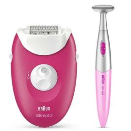 Braun Silk-Epil 3 SE3-420 Epilator with 2 Extras Include Silk-Epil Bikini Trimmer for Women