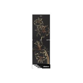 MINISTER Refrigerator M-256 EL Black Gold Flower
