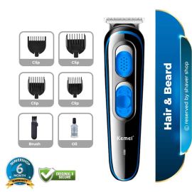 Kemei KM-319 USB Rechargeable Hair & Beard Clipper for Men