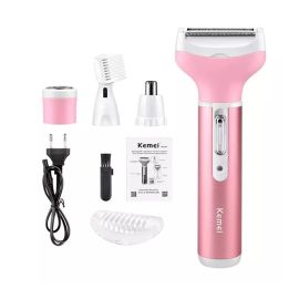 Kemei KM-6637 Multi Functional 4 In 1 Shaver For Women