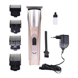 Kemei KM-5017 Hair Trimmer Rechargeable Electric Hair Clipper Waterproof High Power for Men,Women,Baby Children Clipper Barber Razor Trimmer 120 min Runtime 8 Length Settings  (Silver)