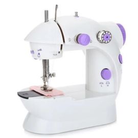 Mini Sewing Machine - Dual Speed Portable Mini Electric Pedal Double Threads Rewind Swing Machine