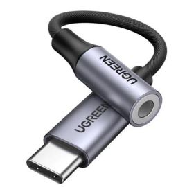 Ugreen 80154 USB-C to 3.5mm M/F Cable Aluminum Shell with Braided 10cm