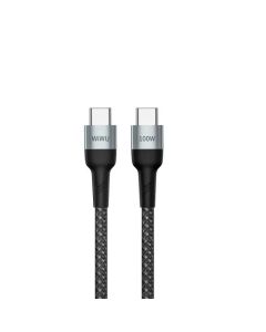 WiWU F15 100w Cyclone USB-C to USB-C PD Cable 1.5M- Black